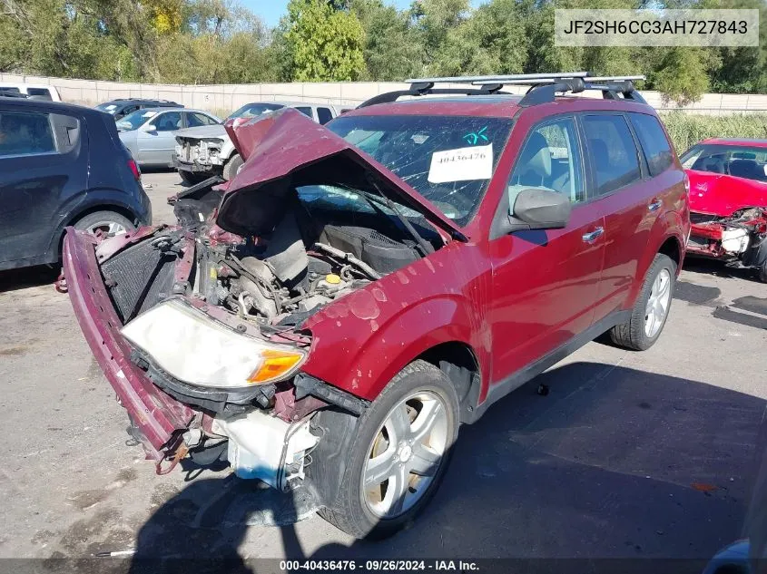 2010 Subaru Forester 2.5X Premium VIN: JF2SH6CC3AH727843 Lot: 40436476