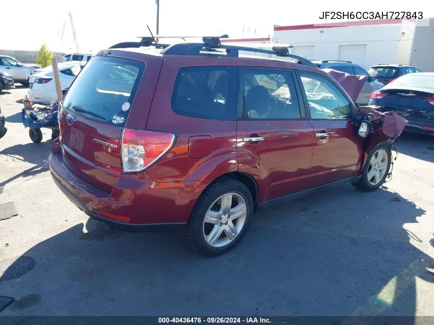 2010 Subaru Forester 2.5X Premium VIN: JF2SH6CC3AH727843 Lot: 40436476