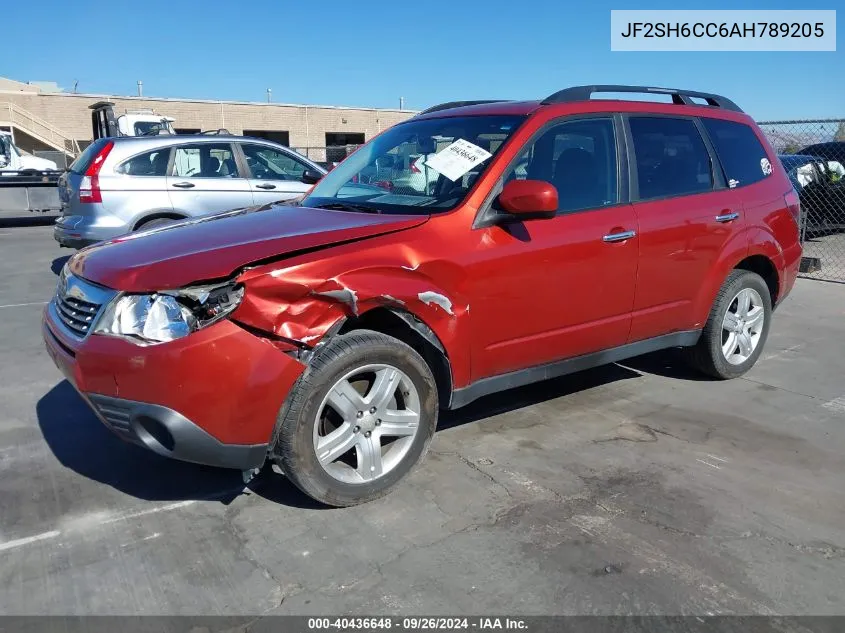 2010 Subaru Forester 2.5X Premium VIN: JF2SH6CC6AH789205 Lot: 40436648