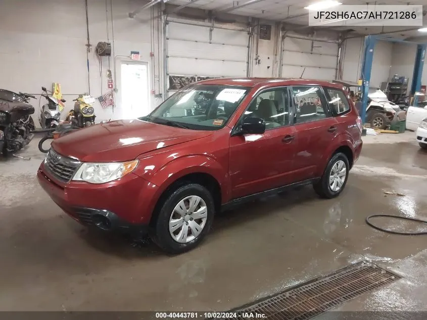 2010 Subaru Forester 2.5X VIN: JF2SH6AC7AH721286 Lot: 40443781