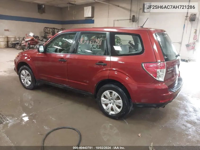 2010 Subaru Forester 2.5X VIN: JF2SH6AC7AH721286 Lot: 40443781