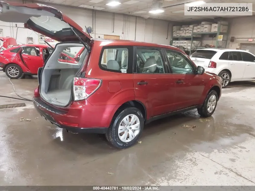 2010 Subaru Forester 2.5X VIN: JF2SH6AC7AH721286 Lot: 40443781