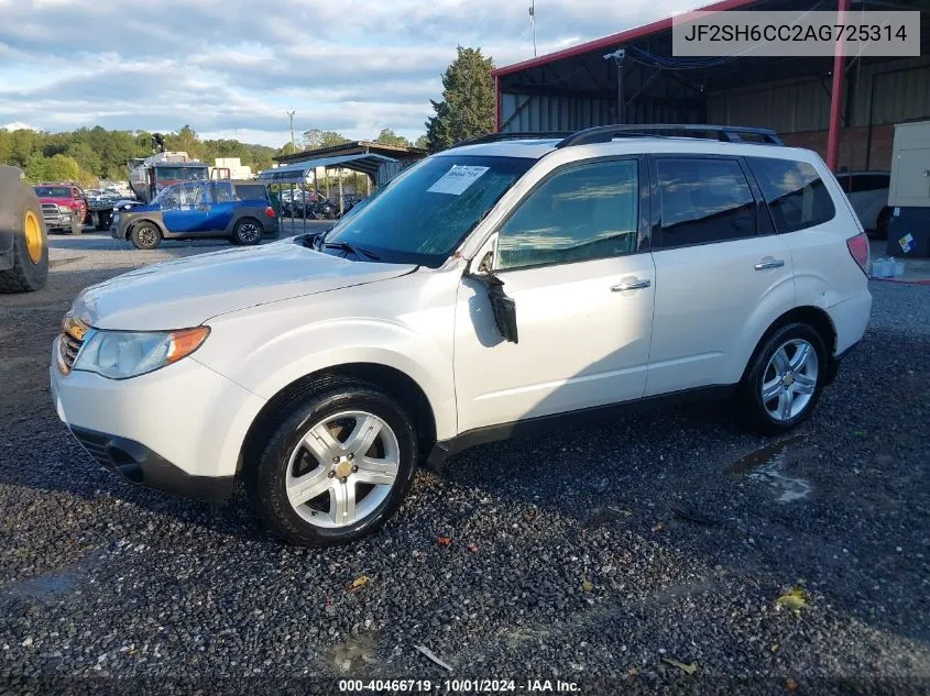 2010 Subaru Forester 2.5X Premium VIN: JF2SH6CC2AG725314 Lot: 40466719