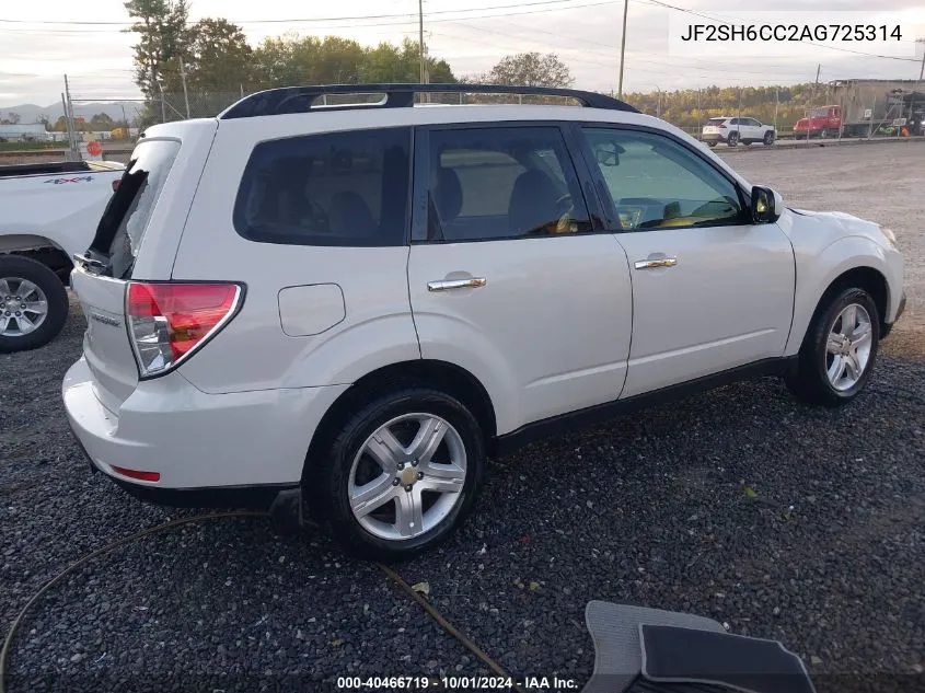 2010 Subaru Forester 2.5X Premium VIN: JF2SH6CC2AG725314 Lot: 40466719