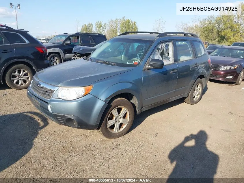 2010 Subaru Forester 2.5X VIN: JF2SH6BC5AG914928 Lot: 40505613