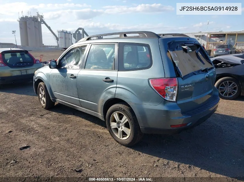 2010 Subaru Forester 2.5X VIN: JF2SH6BC5AG914928 Lot: 40505613