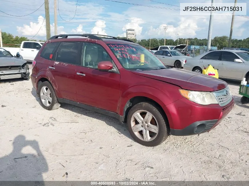 2010 Subaru Forester 2.5X Premium VIN: JF2SH6CC3AH715031 Lot: 40508593