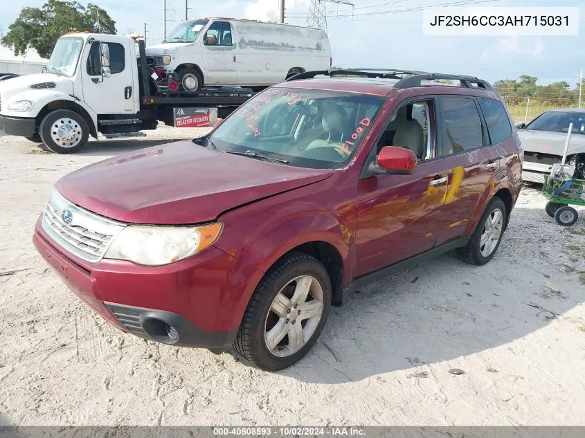 2010 Subaru Forester 2.5X Premium VIN: JF2SH6CC3AH715031 Lot: 40508593