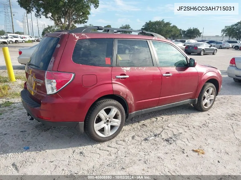 2010 Subaru Forester 2.5X Premium VIN: JF2SH6CC3AH715031 Lot: 40508593