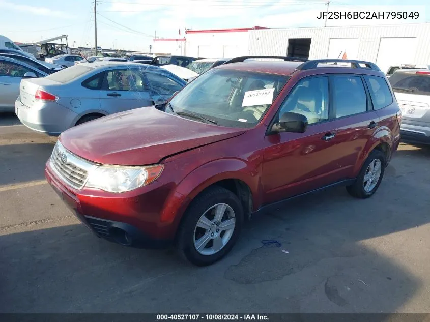 2010 Subaru Forester Xs VIN: JF2SH6BC2AH795049 Lot: 40527107