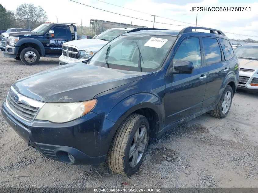 2010 Subaru Forester 2.5X Premium VIN: JF2SH6CC6AH760741 Lot: 40536034