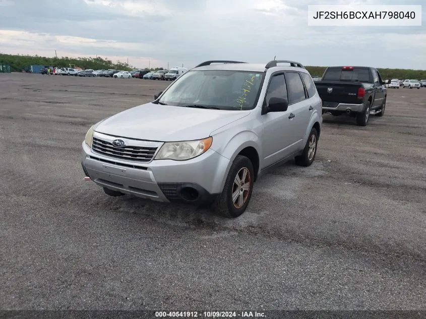 2010 Subaru Forester Xs VIN: JF2SH6BCXAH798040 Lot: 40541912