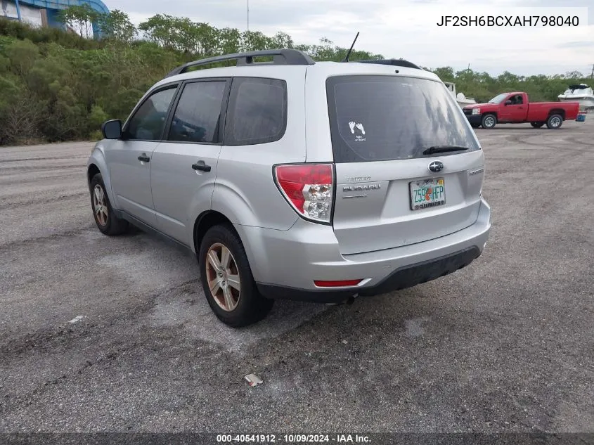 2010 Subaru Forester Xs VIN: JF2SH6BCXAH798040 Lot: 40541912