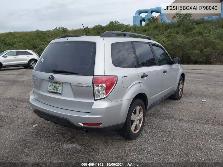 2010 Subaru Forester Xs VIN: JF2SH6BCXAH798040 Lot: 40541912