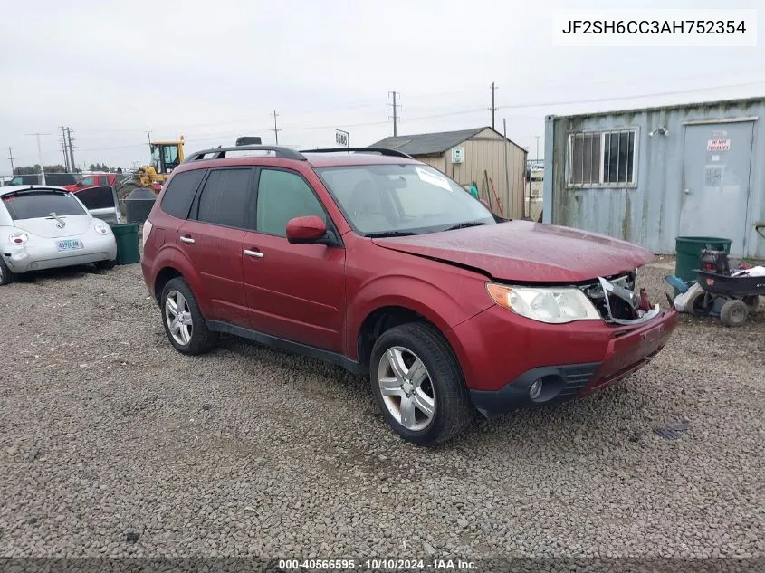 2010 Subaru Forester 2.5X Premium VIN: JF2SH6CC3AH752354 Lot: 40566595