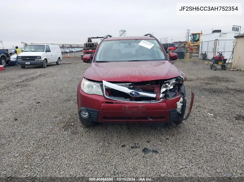 2010 Subaru Forester 2.5X Premium VIN: JF2SH6CC3AH752354 Lot: 40566595