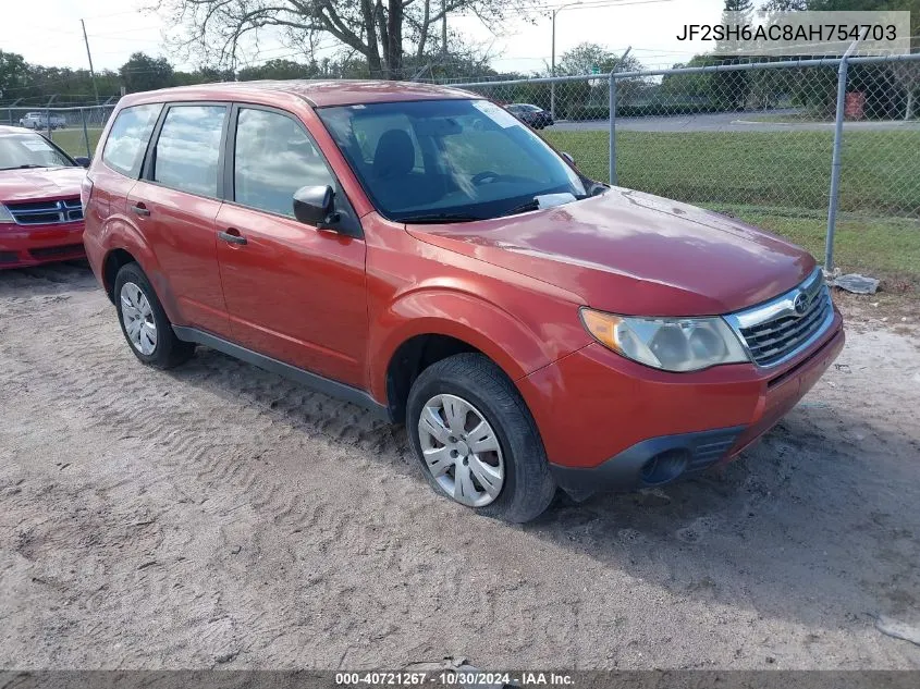 2010 Subaru Forester 2.5X VIN: JF2SH6AC8AH754703 Lot: 40721267