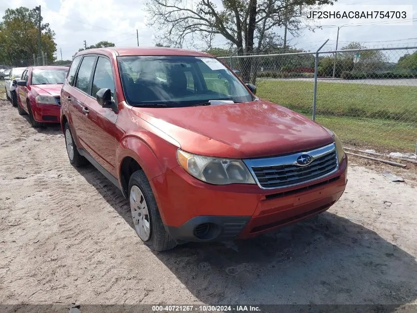 2010 Subaru Forester 2.5X VIN: JF2SH6AC8AH754703 Lot: 40721267