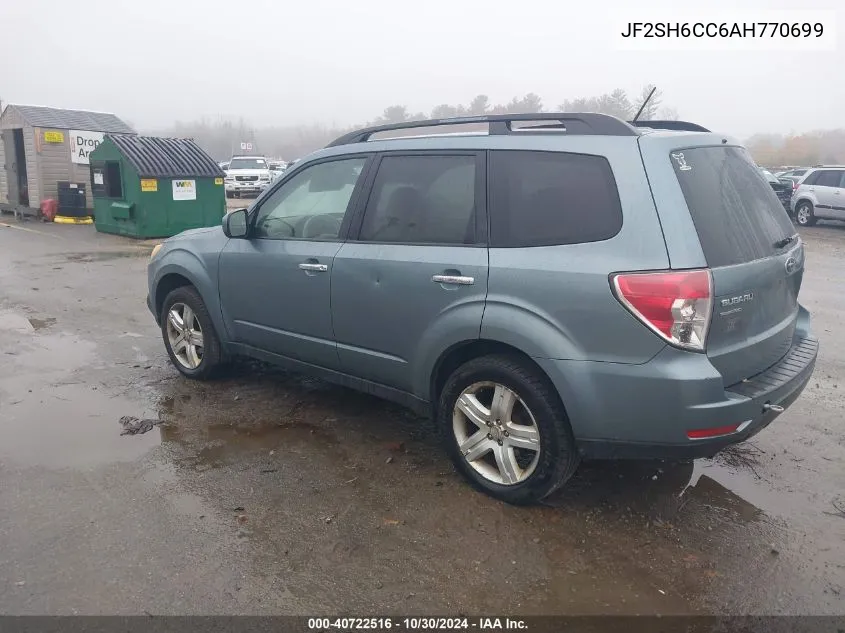 2010 Subaru Forester 2.5X Premium VIN: JF2SH6CC6AH770699 Lot: 40722516