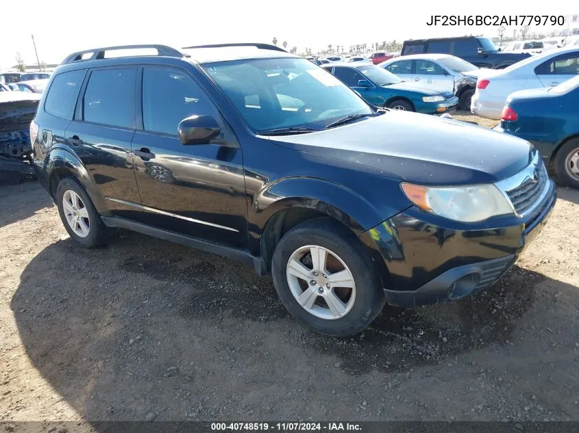 2010 Subaru Forester 2.5X VIN: JF2SH6BC2AH779790 Lot: 40748519