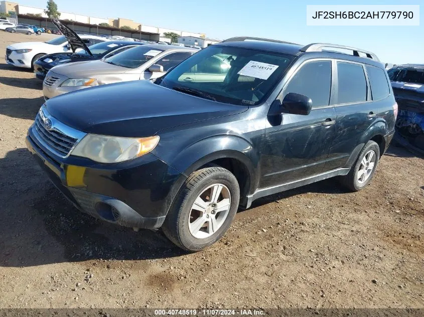 2010 Subaru Forester 2.5X VIN: JF2SH6BC2AH779790 Lot: 40748519