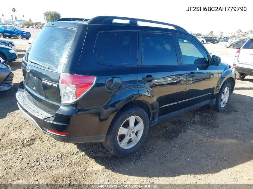 2010 Subaru Forester 2.5X VIN: JF2SH6BC2AH779790 Lot: 40748519