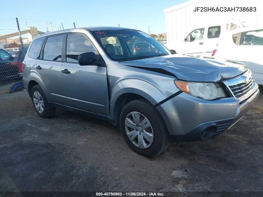 2010 Subaru Forester 2.5X VIN: JF2SH6AC3AH738683 Lot: 40790983