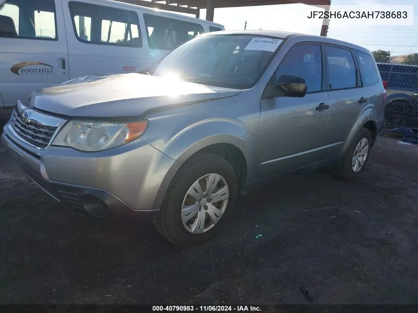 2010 Subaru Forester 2.5X VIN: JF2SH6AC3AH738683 Lot: 40790983