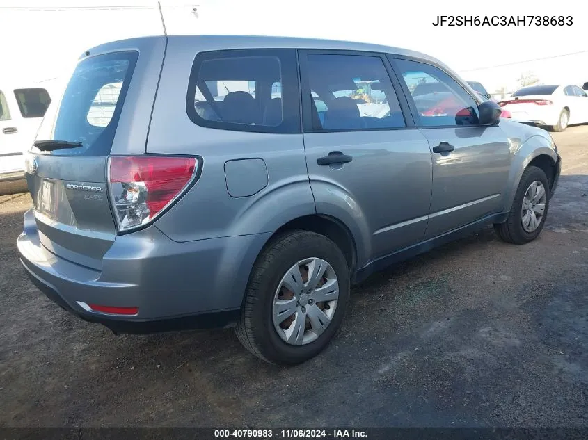 2010 Subaru Forester 2.5X VIN: JF2SH6AC3AH738683 Lot: 40790983