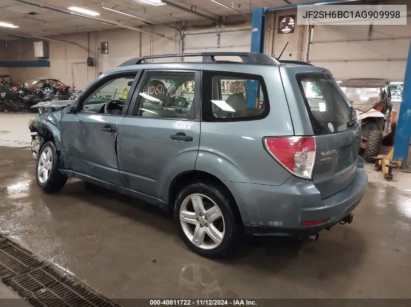 2010 Subaru Forester 2.5X VIN: JF2SH6BC1AG909998 Lot: 40811722