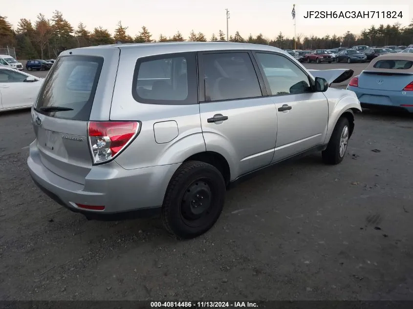 2010 Subaru Forester 2.5X VIN: JF2SH6AC3AH711824 Lot: 40814486