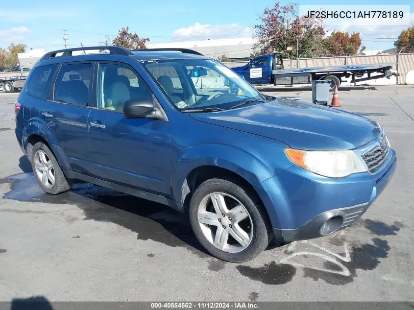 2010 Subaru Forester 2.5X Premium VIN: JF2SH6CC1AH778189 Lot: 40854552