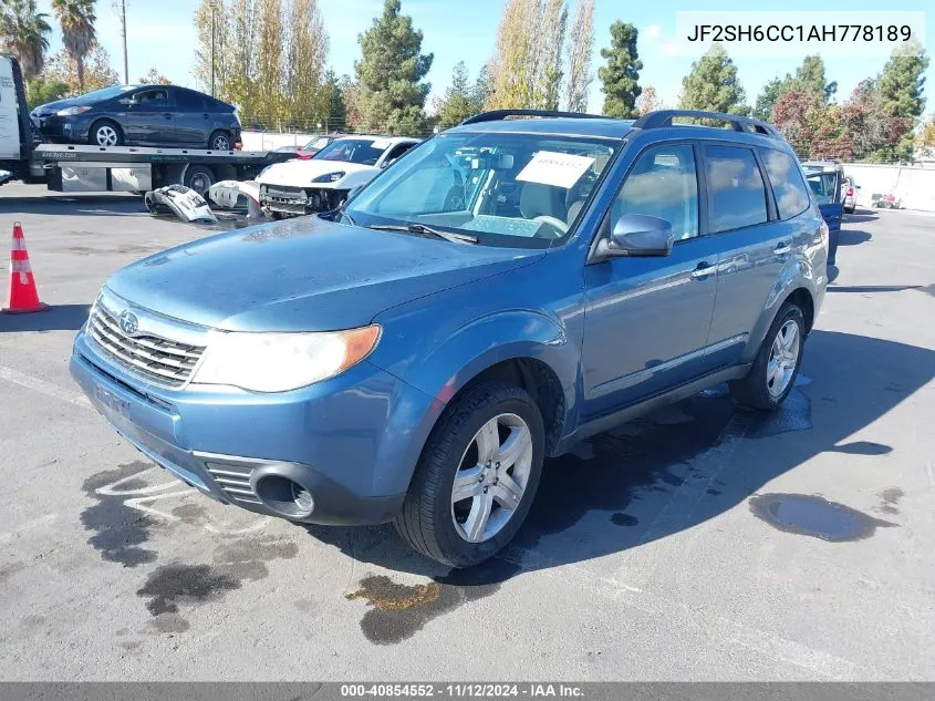 2010 Subaru Forester 2.5X Premium VIN: JF2SH6CC1AH778189 Lot: 40854552