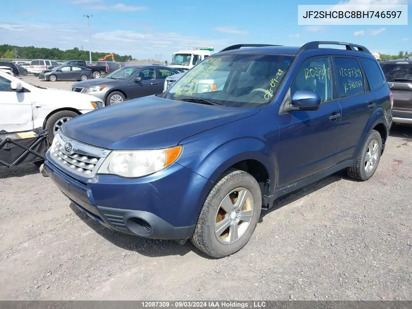 2011 Subaru Forester VIN: JF2SHCBC8BH746597 Lot: 12087309