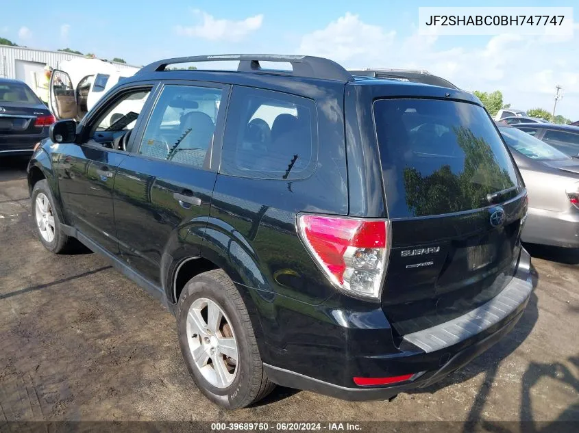 JF2SHABC0BH747747 2011 Subaru Forester 2.5X