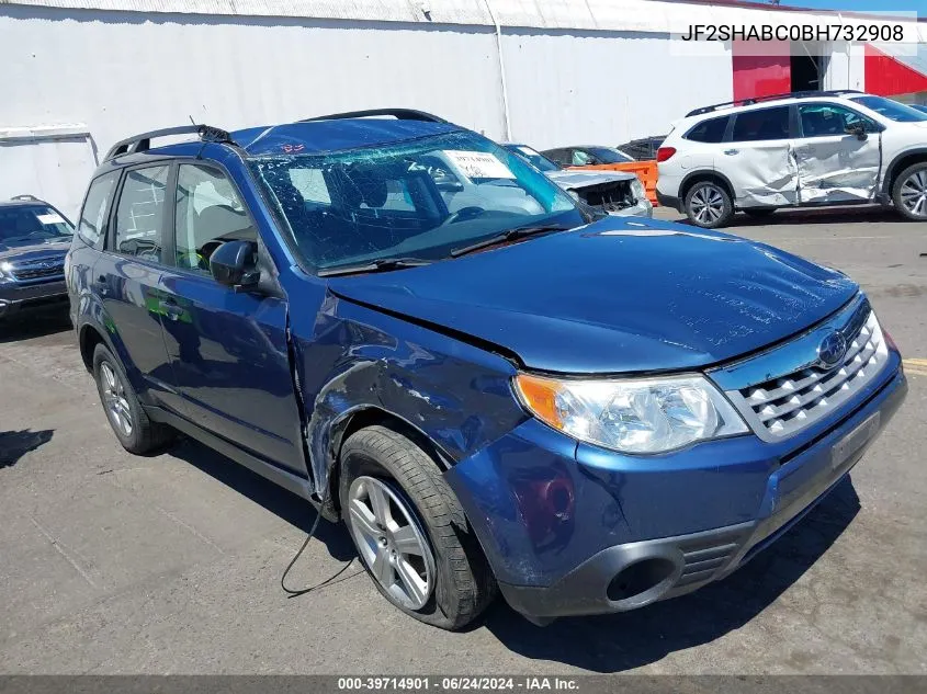 2011 Subaru Forester 2.5X VIN: JF2SHABC0BH732908 Lot: 39714901