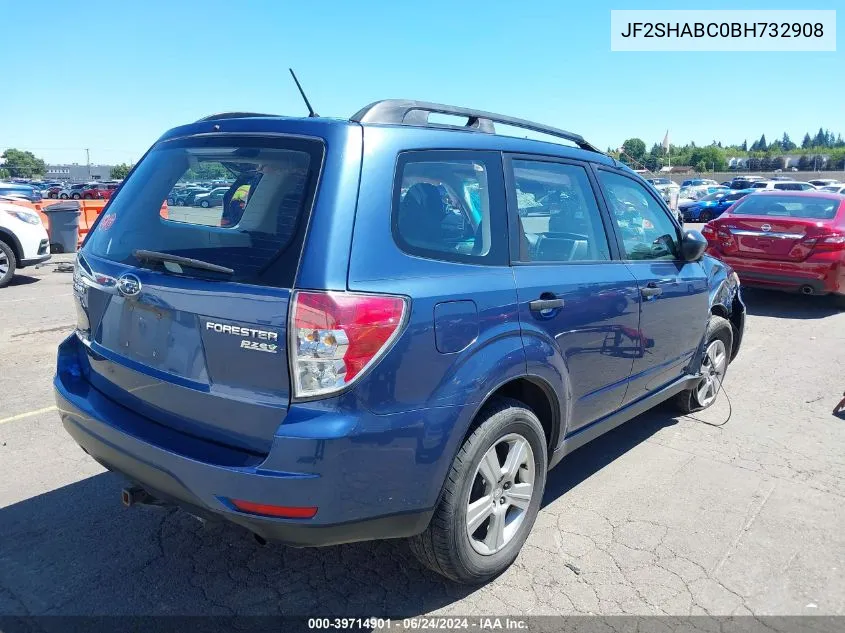 2011 Subaru Forester 2.5X VIN: JF2SHABC0BH732908 Lot: 39714901