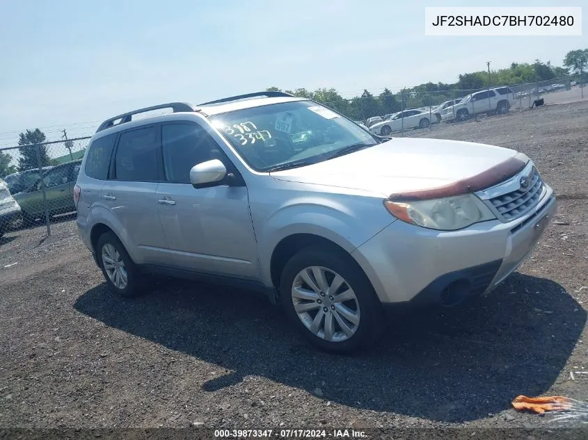 2011 Subaru Forester 2.5X Premium VIN: JF2SHADC7BH702480 Lot: 39873347