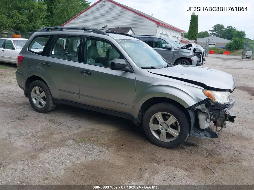 2011 Subaru Forester 2.5X VIN: JF2SHABC8BH761864 Lot: 39897057