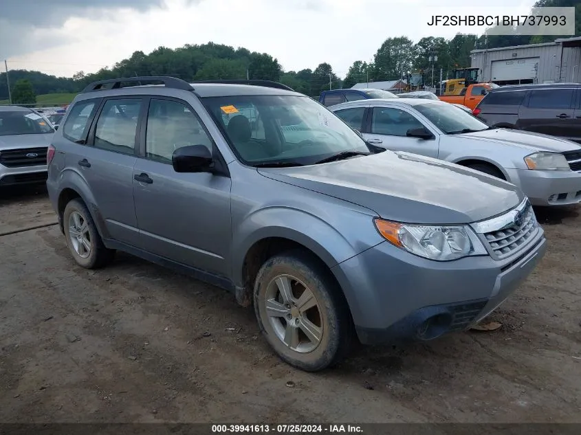 2011 Subaru Forester 2.5X VIN: JF2SHBBC1BH737993 Lot: 39941613