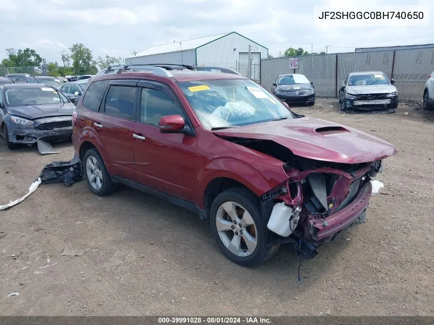 2011 Subaru Forester 2.5Xt Touring VIN: JF2SHGGC0BH740650 Lot: 39991028