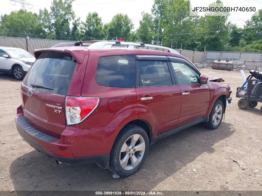 2011 Subaru Forester 2.5Xt Touring VIN: JF2SHGGC0BH740650 Lot: 39991028