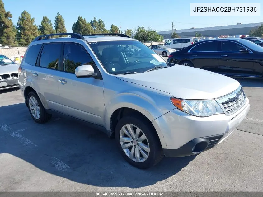 2011 Subaru Forester 2.5X Premium VIN: JF2SHACC2BH731936 Lot: 40045950