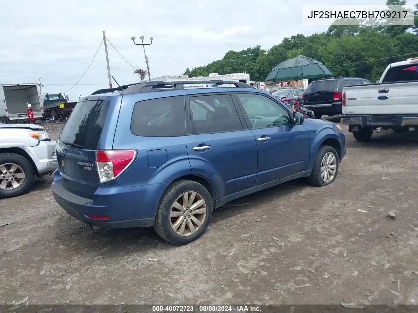 2011 Subaru Forester 2.5X Limited VIN: JF2SHAEC7BH709217 Lot: 40072723