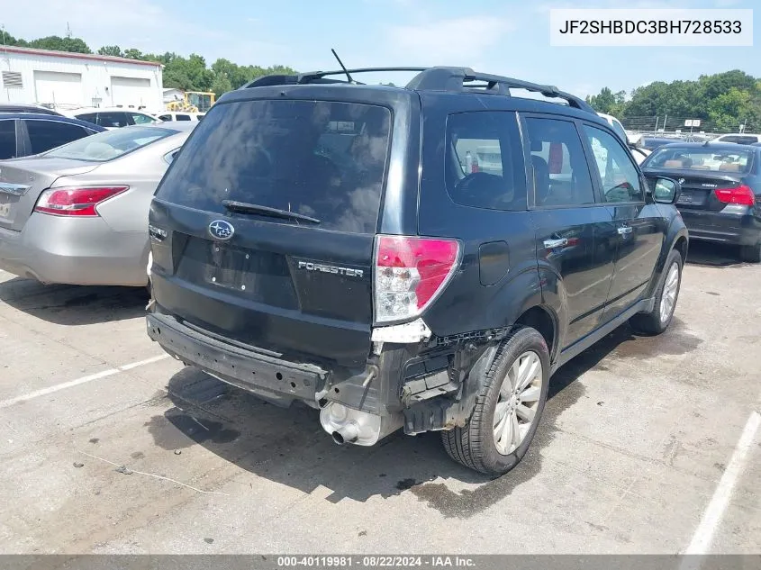 2011 Subaru Forester 2.5X Premium VIN: JF2SHBDC3BH728533 Lot: 40119981