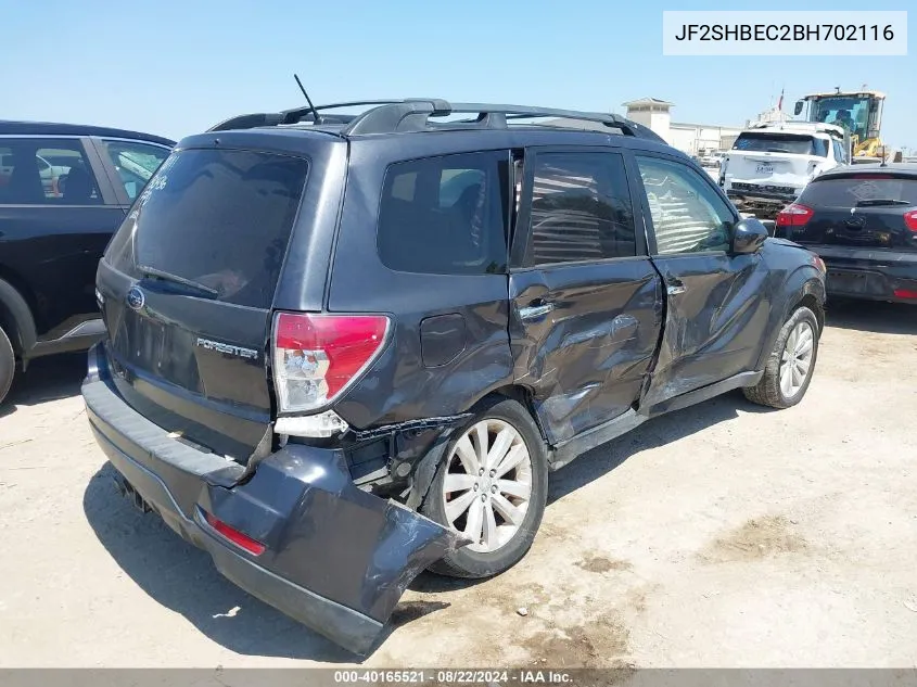 2011 Subaru Forester 2.5X Limited VIN: JF2SHBEC2BH702116 Lot: 40165521