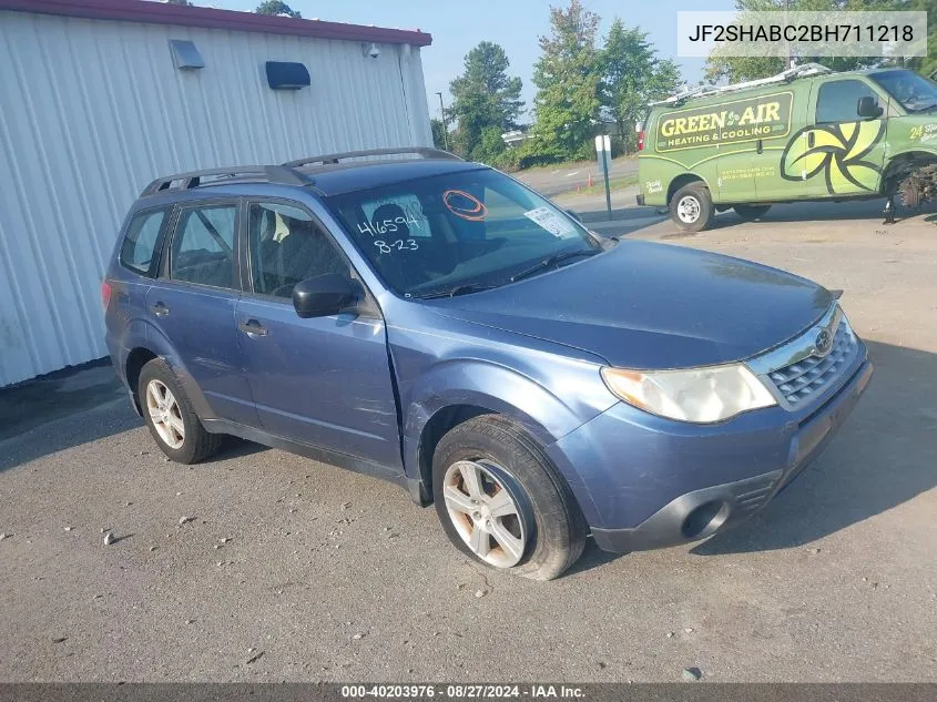 2011 Subaru Forester 2.5X VIN: JF2SHABC2BH711218 Lot: 40203976