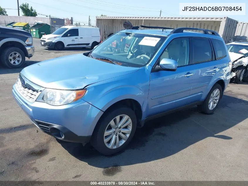 2011 Subaru Forester 2.5X Premium VIN: JF2SHADC6BG708454 Lot: 40233978