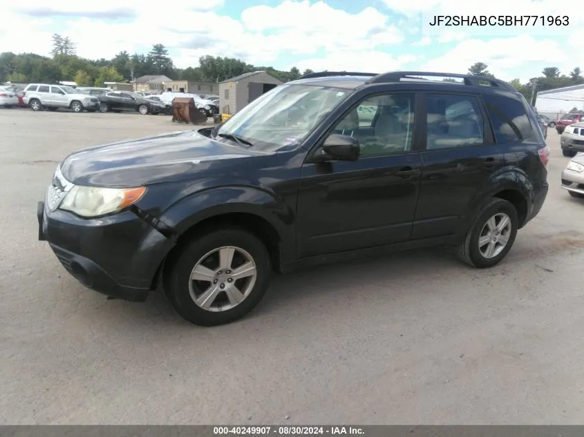 2011 Subaru Forester 2.5X VIN: JF2SHABC5BH771963 Lot: 40249907