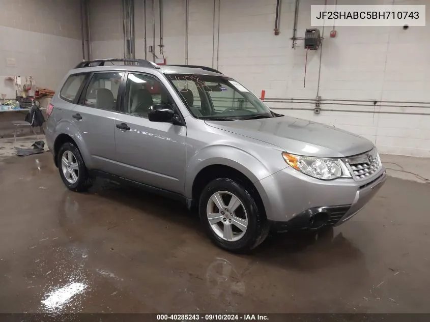 2011 Subaru Forester 2.5X VIN: JF2SHABC5BH710743 Lot: 40285243